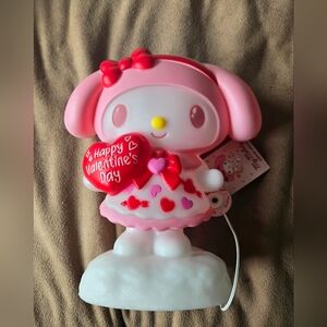 Sanrio Hello Kitty My Melody Pink Valentine’s Blow Mold Lighted Decor 12" Hearts